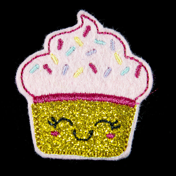 Cupcake Glitters Felt Hair Clippe