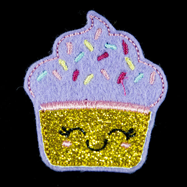 Cupcake Glitters Felt Hair Clippe