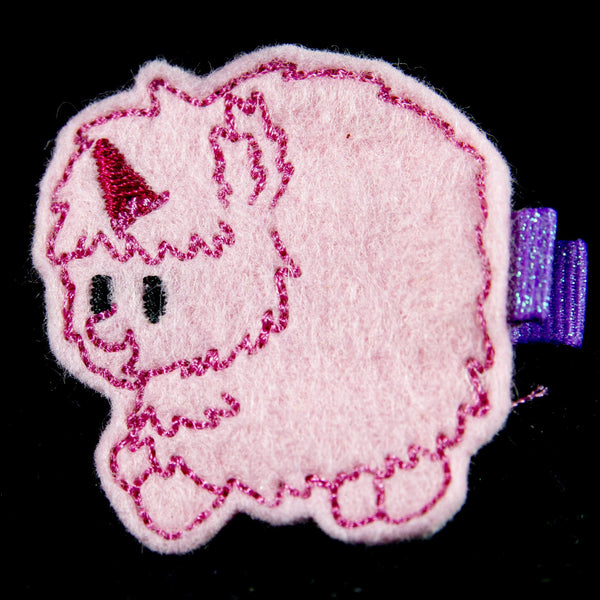 Unicorns Felt Hair Clippe