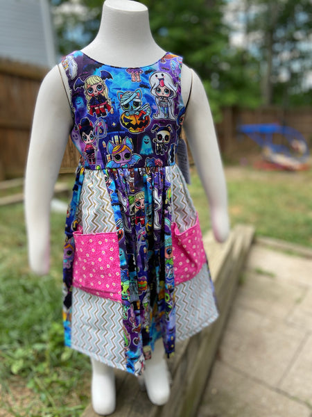 Treasure Style *LOL Halloween* Dress w/pockets. Size 5.
