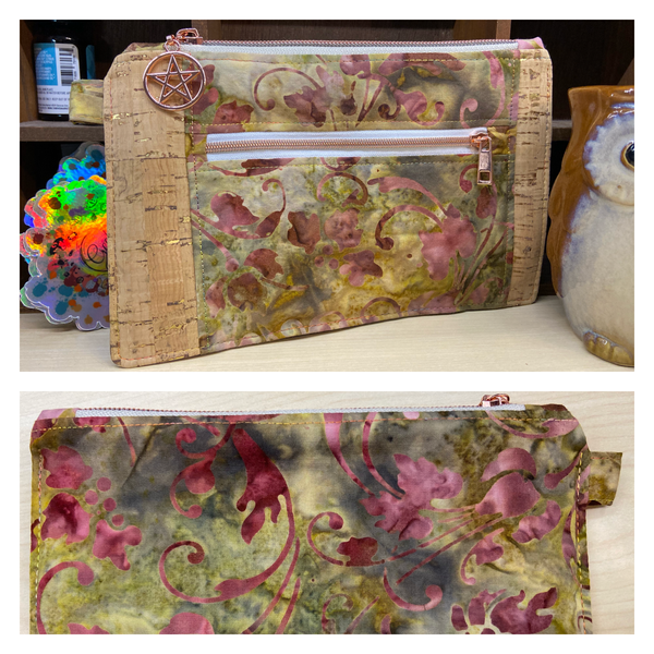 Cork & Batik Zippy Pouch