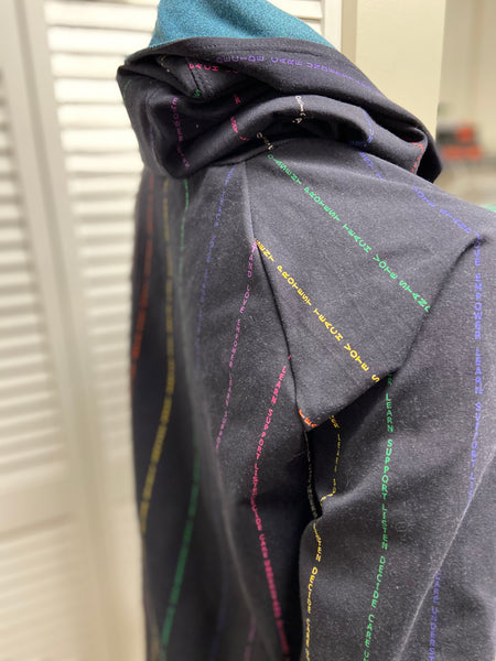 Wanderlust *Pride Stripes & Rainbow Skyline* Pocket Hoodie Top