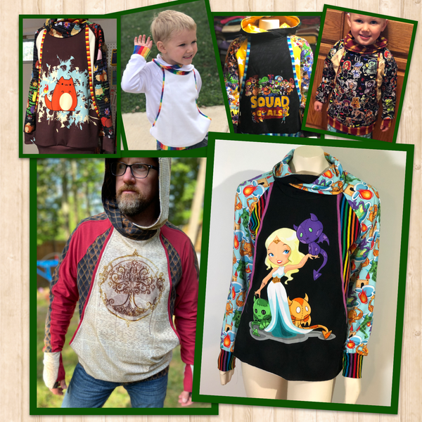 Adult Wanderlust Hoodie *Special Order* Front Pocket, Cowl Neck or Hoodie