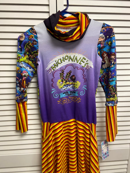 Lyrical Hoodie Dress *Custom Order* Side Pockets, Drop Waist
