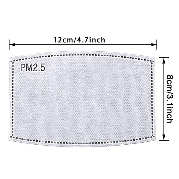 Filter for Masks. Activated carbon DISPOSABLE INSERT - PM2.5 - 5 Layer
