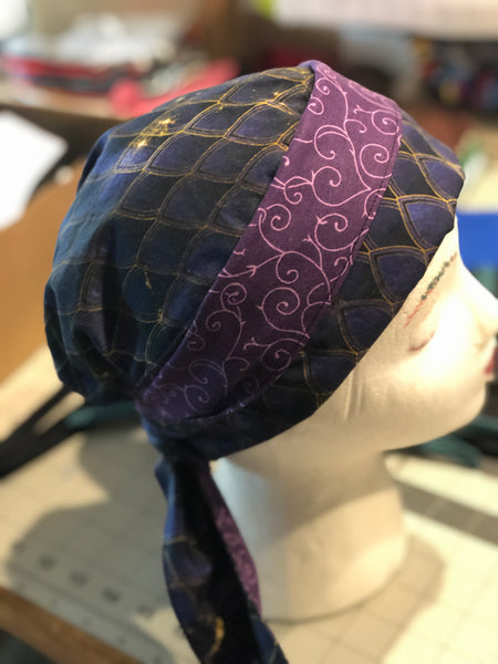 Reversible Cotton Scrub Cap. In Stock